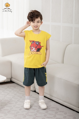 H414 Bộ cotton Bé trai sát nách size 2/10 tuổi