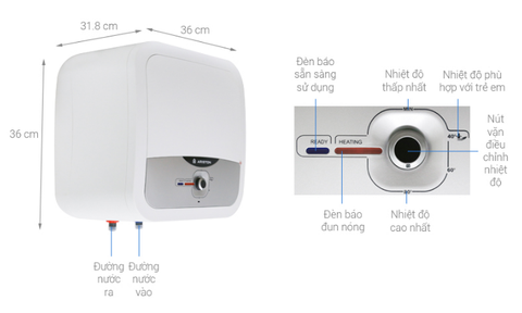 Bình nóng lạnh Ariston AN2 15RS - 15 lít