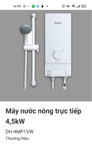 Máy nước nóng trực tiếp Panasonic DH-4MP1VW
