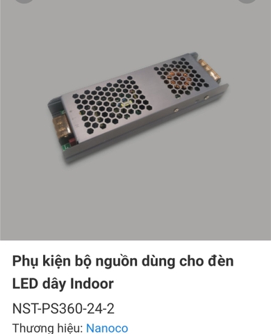 Bộ nguồn tổ ong cho đèn led dây trong nhà Max 360W NST-PS360-24-2