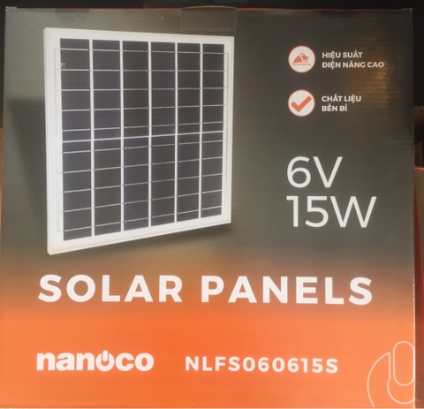 Tấm pin 15W 6V dùng cho đèn pha NL Nanoco 60W - NLFS060615S