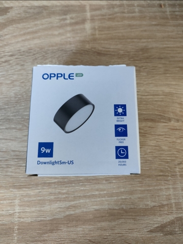 Đèn ốp trần tròn Opple US R85 - 9W - 6500K vỏ đen