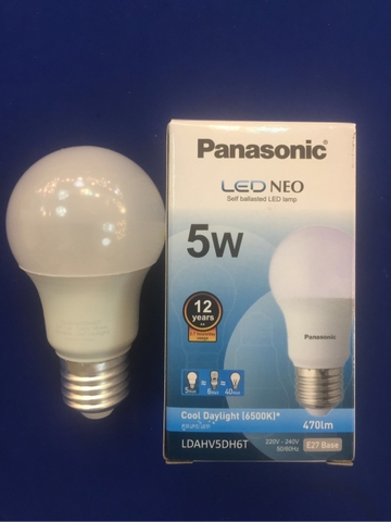 Đèn Led Bulb 5W - 6500K LDAHV5DH6T  Panasonic