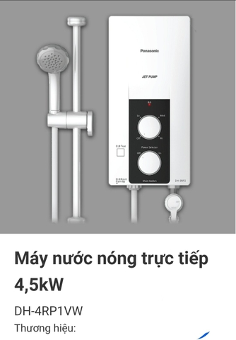 Máy nước nóng trực tiếp Panasonic DH-4RP1VW