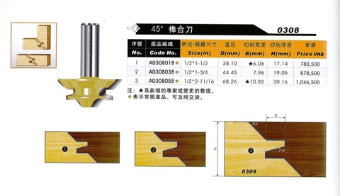 CNC59 - Mũi ghép 45 độ