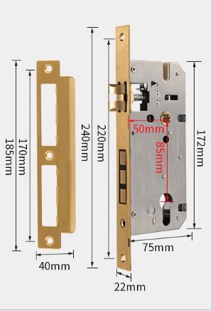 MOD87- Khóa Cửa đi bọc đồng