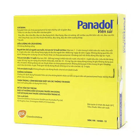 Panadol Viên sủi 500mg