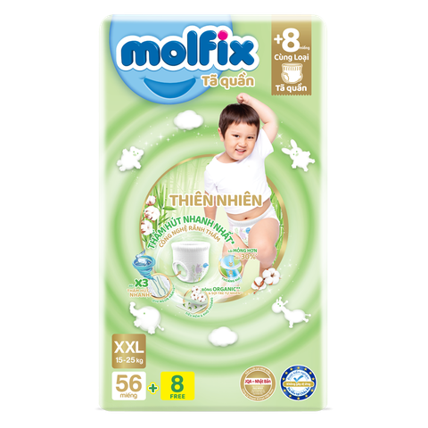 Tã quần Molfix XXL56 cho trẻ 15-25kg