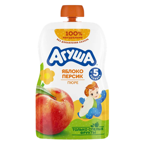 Trái cây nghiền Agusha vị táo và đào