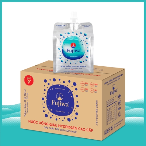 Nước Uống Fujiwa Giàu Hydrogen Cao Cấp - Thùng 4 Hộp 48 Túi