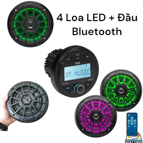 Dàn Loa BOSS Gồm Đầu Bluetooth MGR300B + 4 Loa MRGB65B