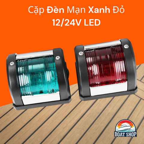 Cặp Đèn Mạn Xanh Đỏ LED 12V S40431-12/S40432-12 Combo