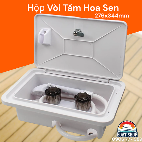 Hộp Vòi Tắm Hoa Sen Cho Tàu Cano,  Gắn Với Bơm Áp Xe RV Chất Liệu Nhựa ABS, Kích Thước 276x344mm, Mã SFES1-01