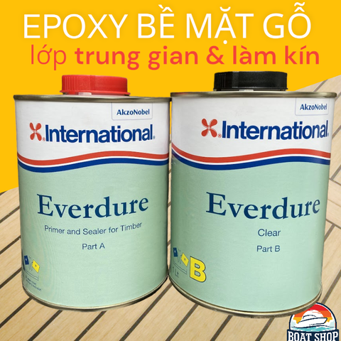 Sơn Bảo Quản Gỗ EVERDURE cho Tàu Du Thuyền, Hãng International, Xuất Xứ: NewZealand, Dung Tích 8L/ KIT