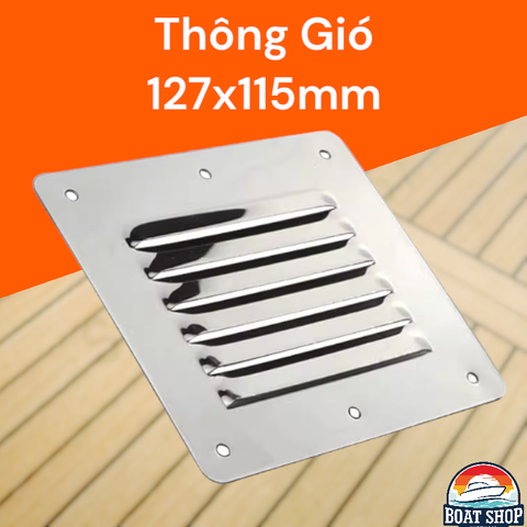 Cửa Thông Gió Louver Inox Kích Thước 127x115mm, Mã S30901-2