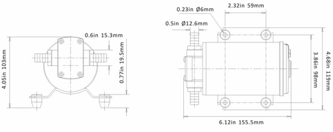 Bơm Nhớt Bánh Răng , Điện 12V, Lưu Lượng 12Lit/ Phút