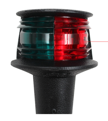 Đèn Cột Tín Hiệu 360 LED Bi Color Nửa Xanh Đỏ 12V Cho Tàu Cano Nhỏ Mã S40470-2