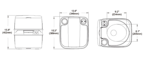 Toilet Di Động Xách Tay Seamax , Dung Tích 18L, Chất Liệu Nhựa, Kích Thước 395*350*410mm Cắm Trại, Chăm Sóc Bà Bầu, Người Già