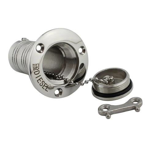 Nắp Dầu Diesel Inox SS316, Có Chìa Rời, Đường Kính 38.1mm, Mã S30603-41 Có Chữ DIESEL