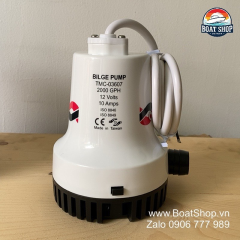 Bơm Nước Lườn Không Tự Động TMC 12V, 2000 Gallons/ giờ. mã 503-2020011 12V