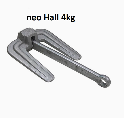 Neo loại C, Nặng 4Kg  mạ kẽm nhúng nóng, neo tàu, neo gấp, neo đúc, neo Hall, phụ kiện phần cứng hàng hải, neo ống lồng