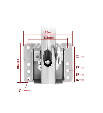 Chân Kéo Trailer Có Phanh Hãm, 1 Bánh 6 Inch , Chất Liệu Thép Mạ Kẽm