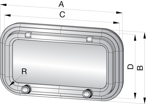 Cửa Sổ Nhôm Vetus, Kích Thước Ngoài 622x197mm, Trong 598x173mm