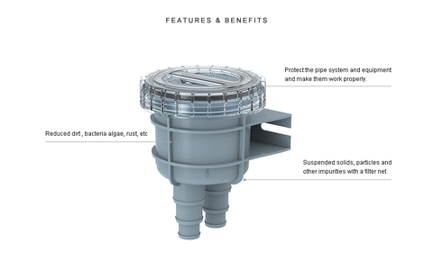 Lọc Rác Nước Biển , công suất 23L/ phút, Phi Ống 25.4mm-31.8mm, 32mm, model: SF-SWF001, Sử dụng lọc rác cho lấy nước làm mát động cơ, máy lạnh