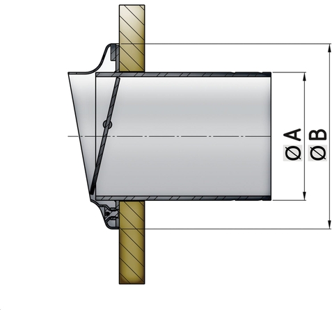 Ống Nối Xả Ống Khói Hãng Vetus, Phi 40mm, Chất Liệu Inox 316L, Mã TRC40SV,