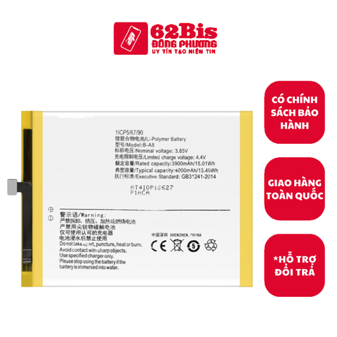 Pin Vivo B-A8 / Vivo X7 Plus - 3900, 4000mAh (Zin cty)