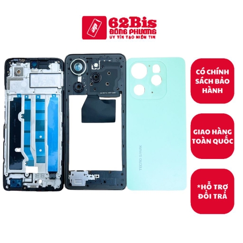 Vỏ Tecno Spark 20 Pro / Spark20 pro Bộ Có Sườn (Zin máy)