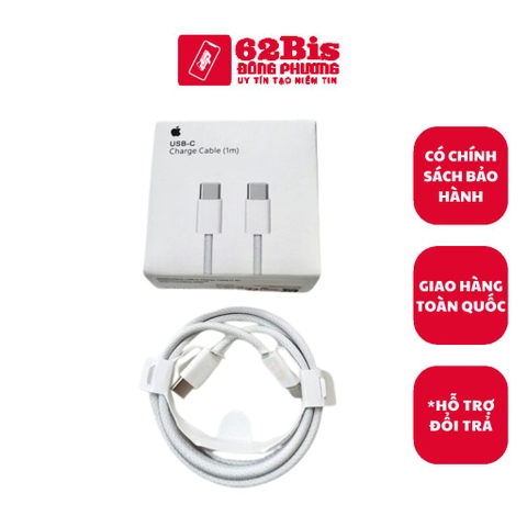 Cáp Sạc Iphone 15 Promax  C to C 60W -1M (linh kiện)