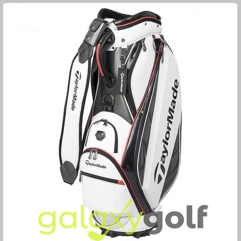 Túi gậy Taylormade trắng đen viền đỏ