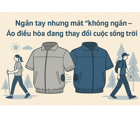 Ngắn tay nhưng mát “không ngắn” – Áo điều hòa đang thay đổi cuộc sống ngoài trời