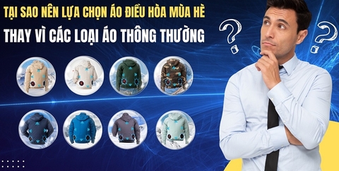 Đẩy lùi nắng nóng nhờ Áo khoác điều hòa nhiệt độ làm mát cơ thể