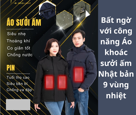 Bất ngờ với công năng Áo khoác sưởi ấm Nhật bản 9 vùng nhiệt