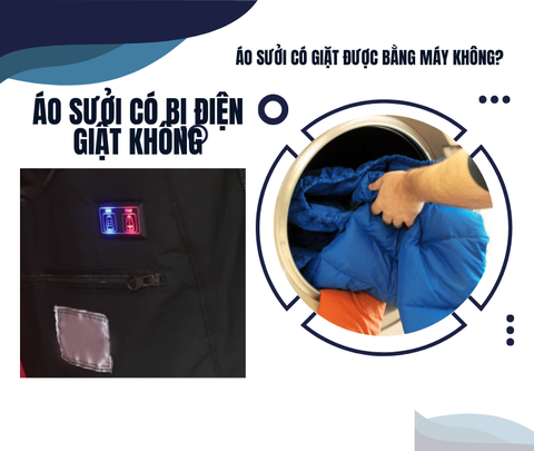 Mặc Áo sưởi điện có bị điện giật không? Áo sưởi có giặt được không?