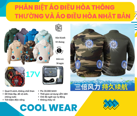 Phân biệt Áo điều hòa thông thường và áo điều hòa nhật bản