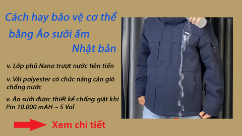 Cách hay bảo vệ cơ thể bằng Áo sưởi ấm nhật bản
