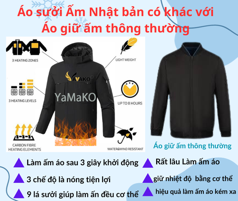 Áo sưởi Ấm Nhật bản có khác với Áo giữ ấm thông thường