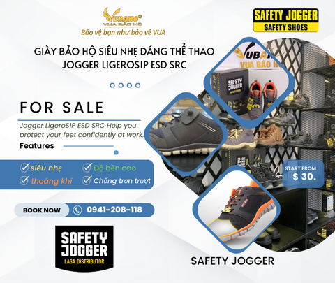 Giày bảo hộ Siêu nhẹ Dáng thể thao Jogger LigeroS1P ESD SRC chính hãng