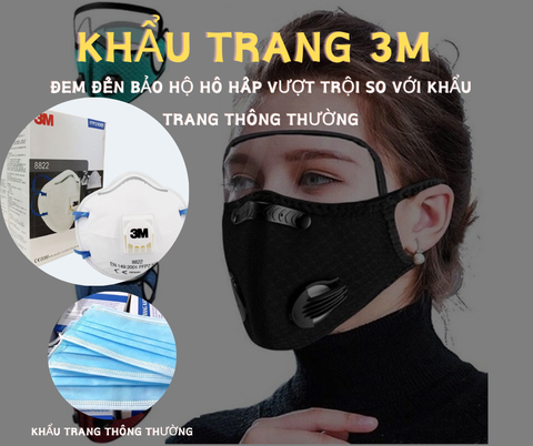 Khẩu trang 3M đem đến bảo hộ hô hấp vượt trội so với khẩu trang thông thường