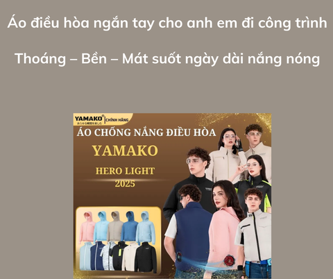 Áo điều hòa ngắn tay cho anh em đi công trình: Thoáng – Bền – Mát suốt ngày dài nắng nóng