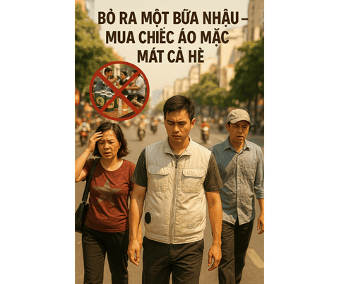 “Bỏ Ra Một Bữa Nhậu – Mua Chiếc Áo Mặc Mát Cả Hè”