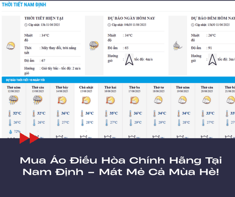 Mua Áo Điều Hòa Chính Hãng Tại Nam Định – Mát Mẻ Cả Mùa Hè!