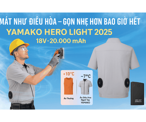 Mát như điều hòa – Gọn nhẹ hơn bao giờ hết với áo điều hòa ngắn tay Yamako