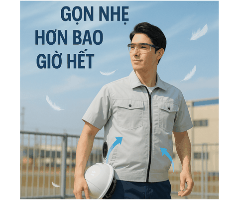 Áo điều hòa ngắn tay : Nhẹ, mát, không lo bí bách