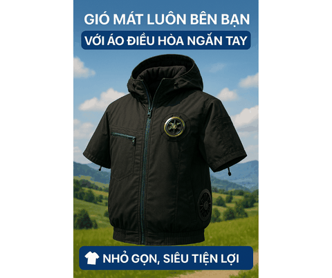 Gió mát luôn bên bạn với áo điều hòa ngắn tay: Nhỏ gọn, siêu tiện lợi