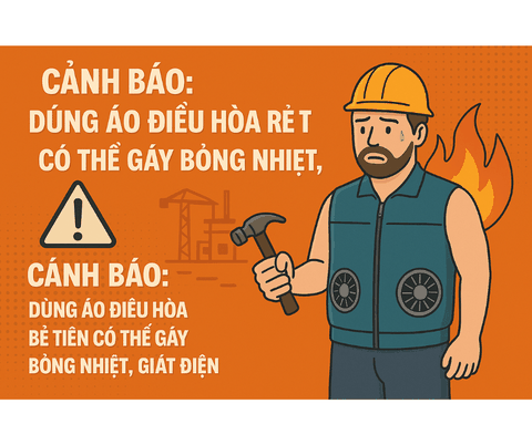 Cảnh báo: Dùng áo điều hòa rẻ tiền có thể gây bỏng nhiệt, giật điện