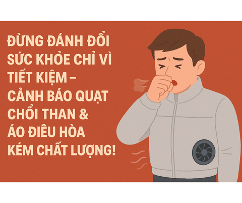Đừng Đánh Đổi Sức Khỏe Chỉ Vì Tiết Kiệm – Cảnh Báo Quạt Chổi Than & Áo Điều Hòa Kém Chất Lượng!